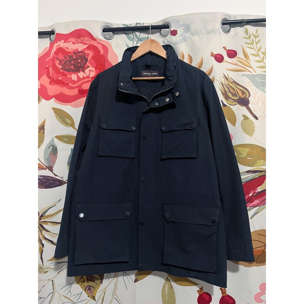 Michael Kors Navy Blue Field Jacket Size XL